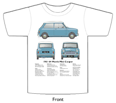 Morris Mini-Cooper 1961-64 T-shirt Front